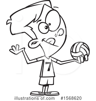 Volleyball Clipart #1568620 by toonaday