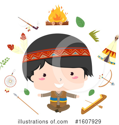 Native American Indian Clipart #1607929 by BNP Design Studio