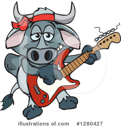 Royalty-Free (RF) Brahman Bull Clipart Illustration by Dennis Holmes Designs - Stock Sample #1280427