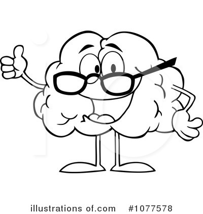 Royalty-Free (RF) Brain Clipart Illustration by Hit Toon - Stock Sample #1077578