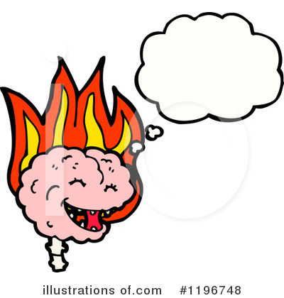 Flaming Brain Clipart #1196748 by lineartestpilot