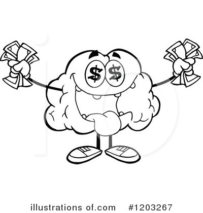 Royalty-Free (RF) Brain Clipart Illustration by Hit Toon - Stock Sample #1203267