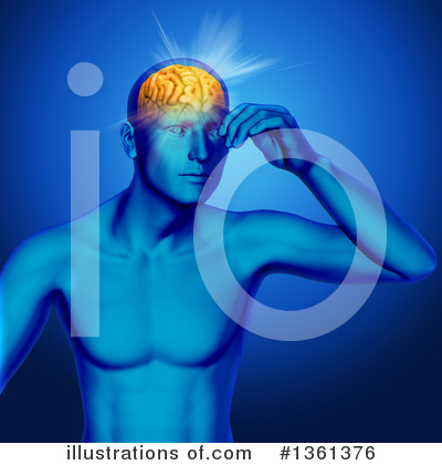 Royalty-Free (RF) Brain Clipart Illustration by KJ Pargeter - Stock Sample #1361376