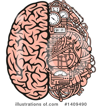 Royalty-Free (RF) Brain Clipart Illustration by Vector Tradition SM - Stock Sample #1409490