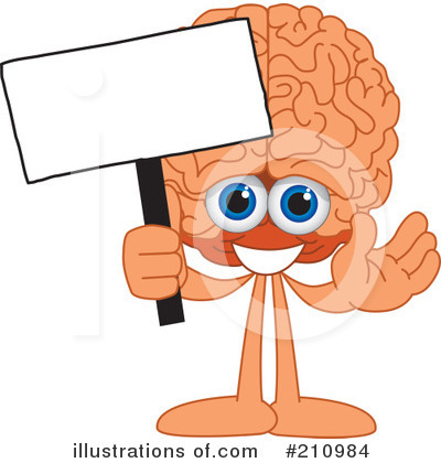 Royalty-Free (RF) Brain Mascot Clipart Illustration by Mascot Junction - Stock Sample #210984