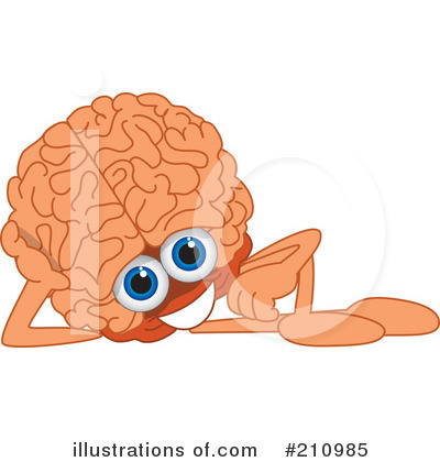 Royalty-Free (RF) Brain Mascot Clipart Illustration by Mascot Junction - Stock Sample #210985