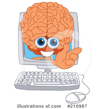 Royalty-Free (RF) Brain Mascot Clipart Illustration by Mascot Junction - Stock Sample #210987