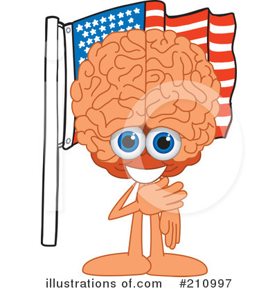 Royalty-Free (RF) Brain Mascot Clipart Illustration by Mascot Junction - Stock Sample #210997