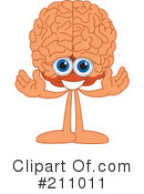 Brain Mascot Clipart #211011 by Toons4Biz