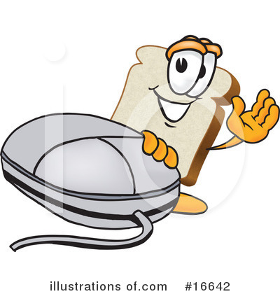 Royalty-Free (RF) Bread Character Clipart Illustration by Mascot Junction - Stock Sample #16642