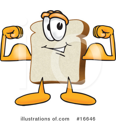 Royalty-Free (RF) Bread Character Clipart Illustration by Mascot Junction - Stock Sample #16646