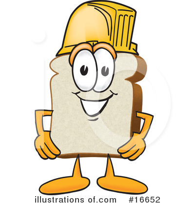 Royalty-Free (RF) Bread Character Clipart Illustration by Mascot Junction - Stock Sample #16652
