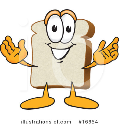 Bread Character Clipart #16654 by Mascot Junction