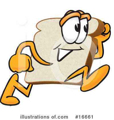 Bread Character Clipart #16661 by Mascot Junction