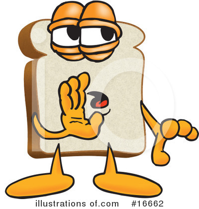 Royalty-Free (RF) Bread Character Clipart Illustration by Mascot Junction - Stock Sample #16662