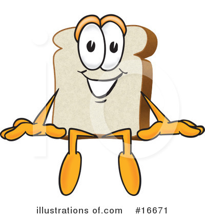Royalty-Free (RF) Bread Character Clipart Illustration by Mascot Junction - Stock Sample #16671