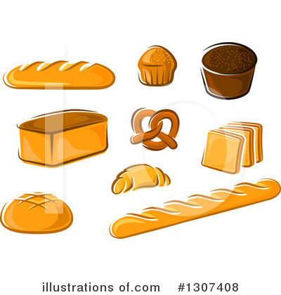Royalty-Free (RF) Bread Clipart Illustration by Vector Tradition SM - Stock Sample #1307408