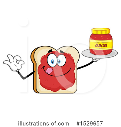 Bread Mascot Clipart #1529657 by Hit Toon