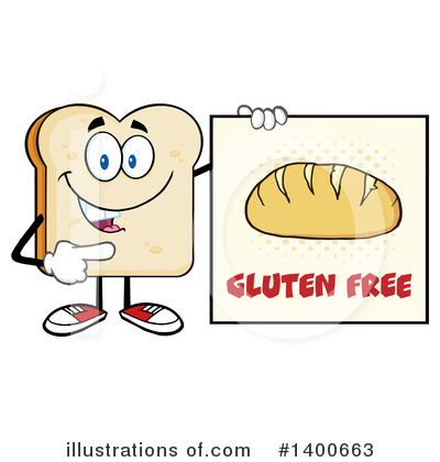 Royalty-Free (RF) Bread Mascot Clipart Illustration by Hit Toon - Stock Sample #1400663
