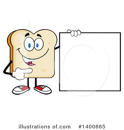 Royalty-Free (RF) Bread Mascot Clipart Illustration by Hit Toon - Stock Sample #1400665