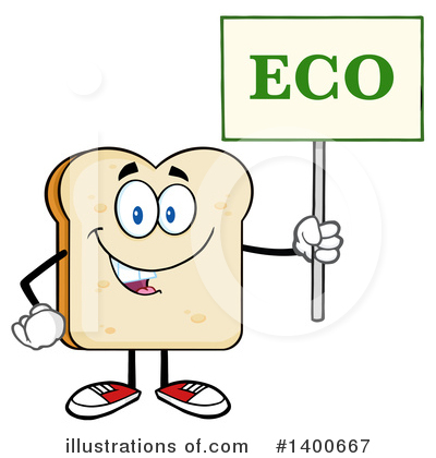 Royalty-Free (RF) Bread Mascot Clipart Illustration by Hit Toon - Stock Sample #1400667