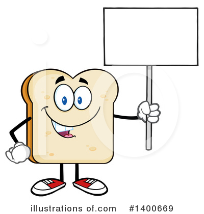 Royalty-Free (RF) Bread Mascot Clipart Illustration by Hit Toon - Stock Sample #1400669