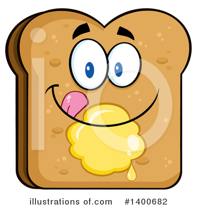 Royalty-Free (RF) Bread Mascot Clipart Illustration by Hit Toon - Stock Sample #1400682