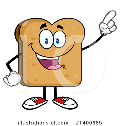 Royalty-Free (RF) Bread Mascot Clipart Illustration by Hit Toon - Stock Sample #1400685