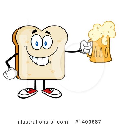 Bread Mascot Clipart #1400687 by Hit Toon