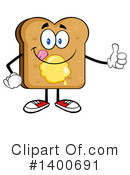 Bread Mascot Clipart #1400691 by Hit Toon