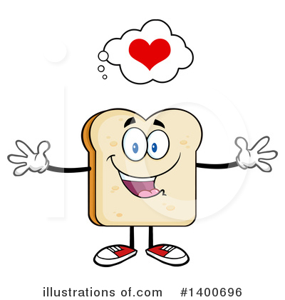 Royalty-Free (RF) Bread Mascot Clipart Illustration by Hit Toon - Stock Sample #1400696