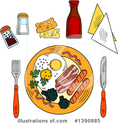 Royalty-Free (RF) Breakfast Clipart Illustration by Vector Tradition SM - Stock Sample #1390885