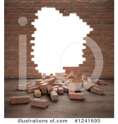 Royalty-Free (RF) Brick Wall Clipart Illustration by Mopic - Stock Sample #1241695