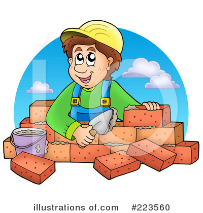 Royalty-Free (RF) Bricks Clipart Illustration by visekart - Stock Sample #223560