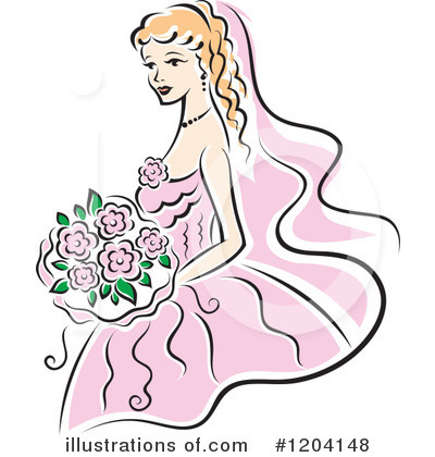 Royalty-Free (RF) Bride Clipart Illustration by Vector Tradition SM - Stock Sample #1204148