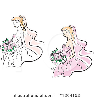 Royalty-Free (RF) Bride Clipart Illustration by Vector Tradition SM - Stock Sample #1204152