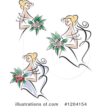 Royalty-Free (RF) Bride Clipart Illustration by Vector Tradition SM - Stock Sample #1204154