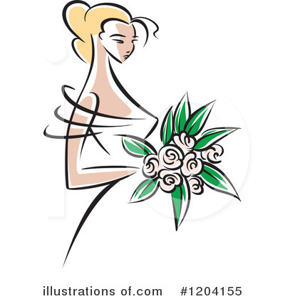 Royalty-Free (RF) Bride Clipart Illustration by Vector Tradition SM - Stock Sample #1204155