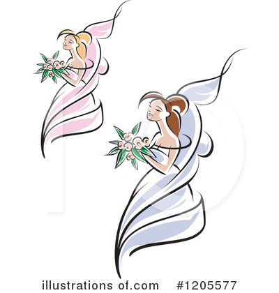 Royalty-Free (RF) Bride Clipart Illustration by Vector Tradition SM - Stock Sample #1205577