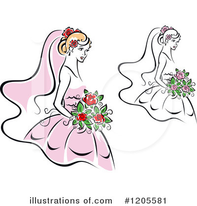 Royalty-Free (RF) Bride Clipart Illustration by Vector Tradition SM - Stock Sample #1205581