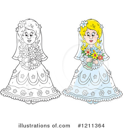 Royalty-Free (RF) Bride Clipart Illustration by Alex Bannykh - Stock Sample #1211364