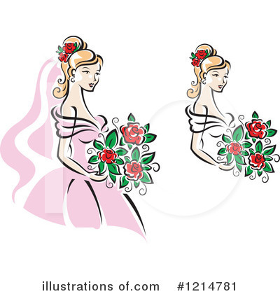 Royalty-Free (RF) Bride Clipart Illustration by Vector Tradition SM - Stock Sample #1214781