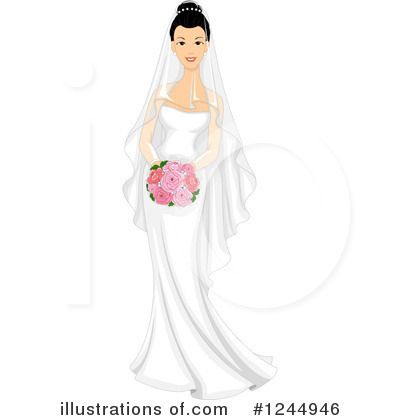 Royalty-Free (RF) Bride Clipart Illustration by BNP Design Studio - Stock Sample #1244946