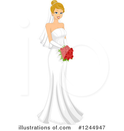 Royalty-Free (RF) Bride Clipart Illustration by BNP Design Studio - Stock Sample #1244947