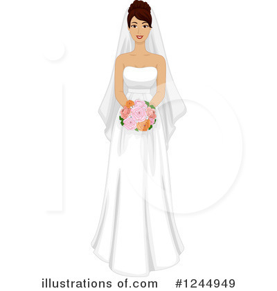 Royalty-Free (RF) Bride Clipart Illustration by BNP Design Studio - Stock Sample #1244949