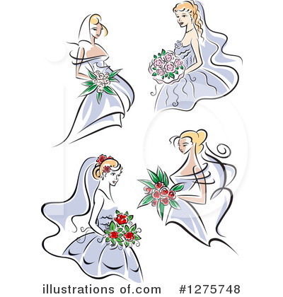 Royalty-Free (RF) Bride Clipart Illustration by Vector Tradition SM - Stock Sample #1275748