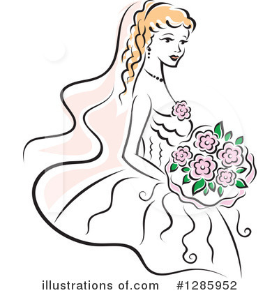 Royalty-Free (RF) Bride Clipart Illustration by Vector Tradition SM - Stock Sample #1285952