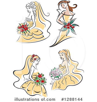 Royalty-Free (RF) Bride Clipart Illustration by Vector Tradition SM - Stock Sample #1288144