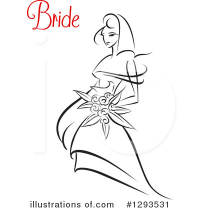 Royalty-Free (RF) Bride Clipart Illustration by Vector Tradition SM - Stock Sample #1293531