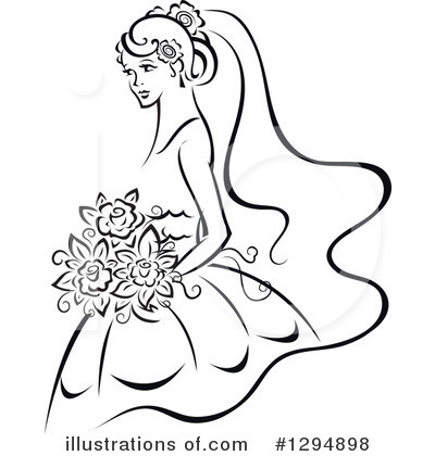 Royalty-Free (RF) Bride Clipart Illustration by Vector Tradition SM - Stock Sample #1294898